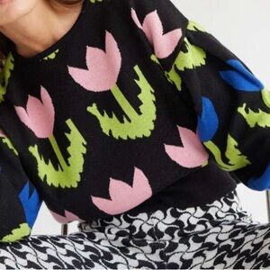 Pastiche Flor Print Sweater